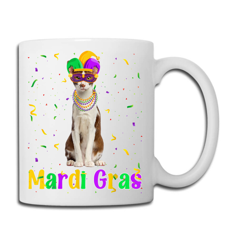 Funny Oriental Cat Mardi Gras Meowdi Gras Kitten Mask T Shirt Coffee Mug | Artistshot