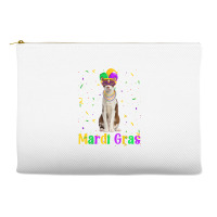 Funny Oriental Cat Mardi Gras Meowdi Gras Kitten Mask T Shirt Accessory Pouches | Artistshot