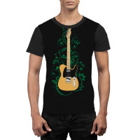 Butterscotch Tstyle Electric Guitar Flowering Vines Graphic T-shirt | Artistshot