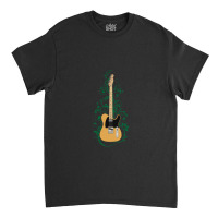 Butterscotch Tstyle Electric Guitar Flowering Vines Classic T-shirt | Artistshot