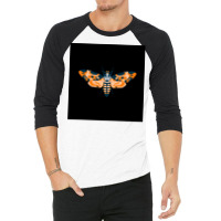 Silence Of The Lambs Moth Poster 80s 3/4 Sleeve Shirt | Artistshot