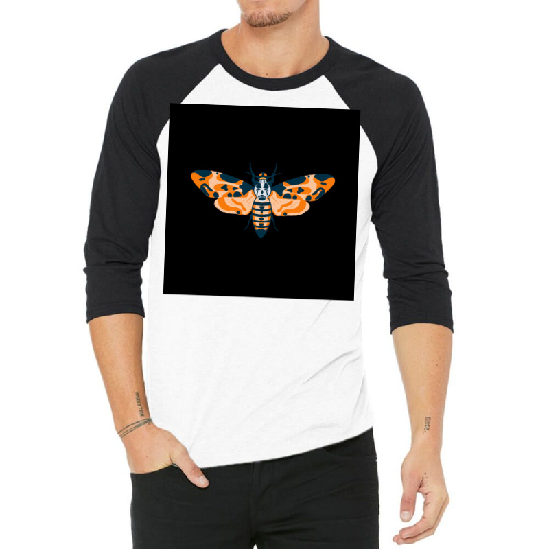 Silence Of The Lambs Moth Poster 80s 3/4 Sleeve Shirt | Artistshot