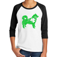 Alaskan Malamute St Patricks Day Boys Girls Shamrock Dog Youth 3/4 Sleeve | Artistshot