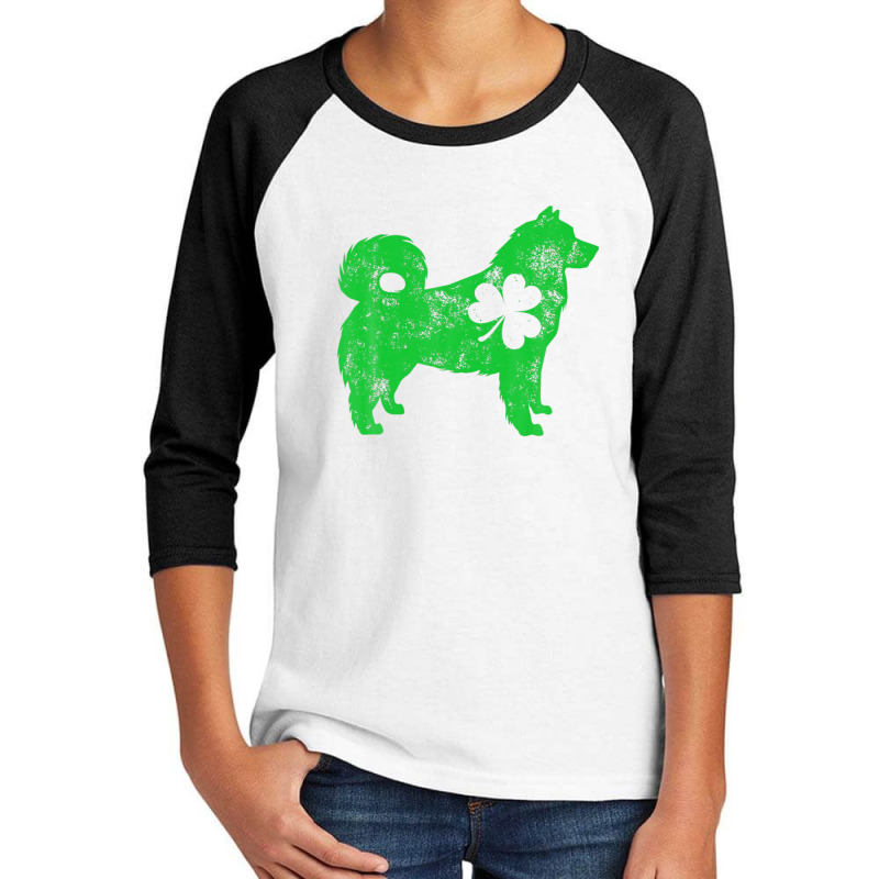 Alaskan Malamute St Patricks Day Boys Girls Shamrock Dog Youth 3/4 Sleeve | Artistshot