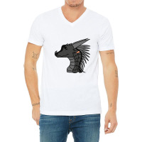 Darkstalker Headshot Giftdesign 1 By Dapplesprings V-neck Tee | Artistshot