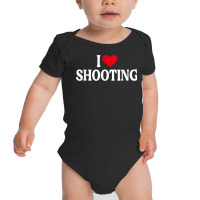 I Heart Shooting With Red Heart, I Love Shooting T Shirt Baby Bodysuit | Artistshot