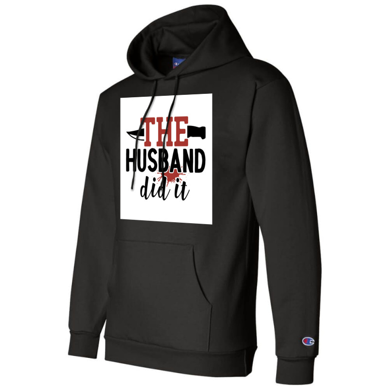 The Hus Did It Funny Crime Poster Boy Champion Hoodie by sivelslebeckl | Artistshot