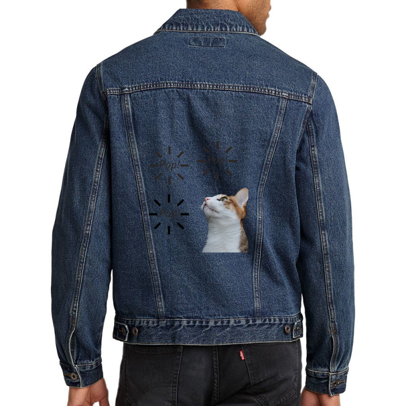 Pop Pop Pop Cat 4 Men Denim Jacket | Artistshot