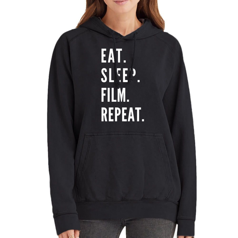 Eat Sleep Film Repeat Classic Funny 70s Vintage Hoodie by soyefkettieu | Artistshot