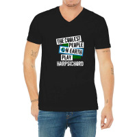 Coolest People On Earth Play Harpsichord String Instrument 1 V-neck Tee | Artistshot