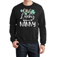 One Lucky Nanny Shamrock T  Shirt One Lucky Nanny Diamond Shamrock Pat Crewneck Sweatshirt | Artistshot