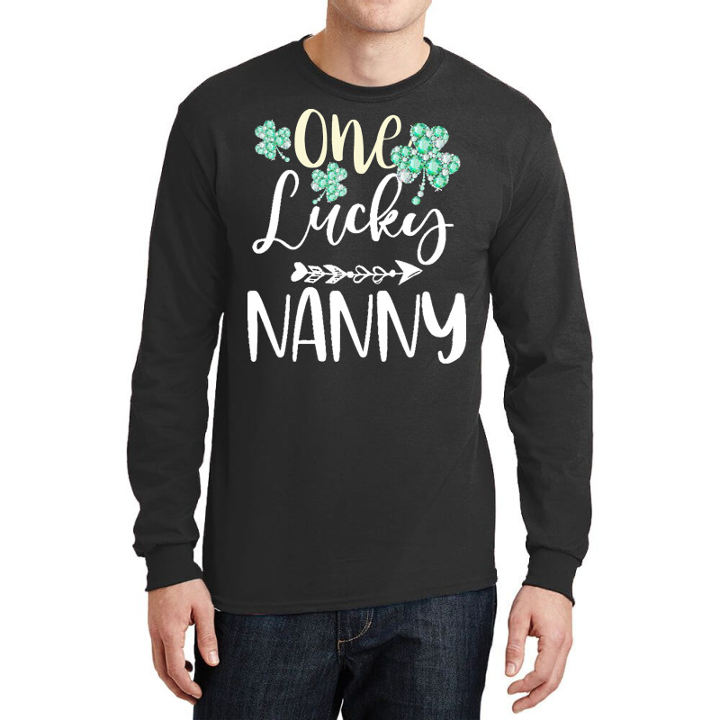 One Lucky Nanny Shamrock T  Shirt One Lucky Nanny Diamond Shamrock Pat Long Sleeve Shirts | Artistshot