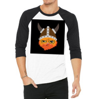 Viking Cat Cat Viking Helmet Emotion Gift  Retro Hipster 3/4 Sleeve Shirt | Artistshot