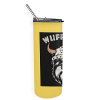 Wuff Da Uff Da And Woof Pun With Shnautser Dog In Viking Helmet  Girl Skinny Tumbler | Artistshot