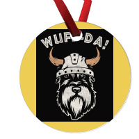 Wuff Da Uff Da And Woof Pun With Shnautser Dog In Viking Helmet  Girl Ornament | Artistshot