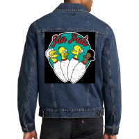 The Pin Pals Poster Humor Men Denim Jacket | Artistshot