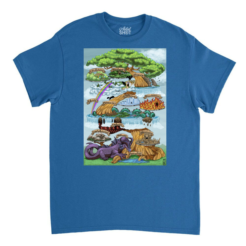 Yggdrasill The Nine Worlds  Aesthetic Aesthetic Classic T-shirt | Artistshot