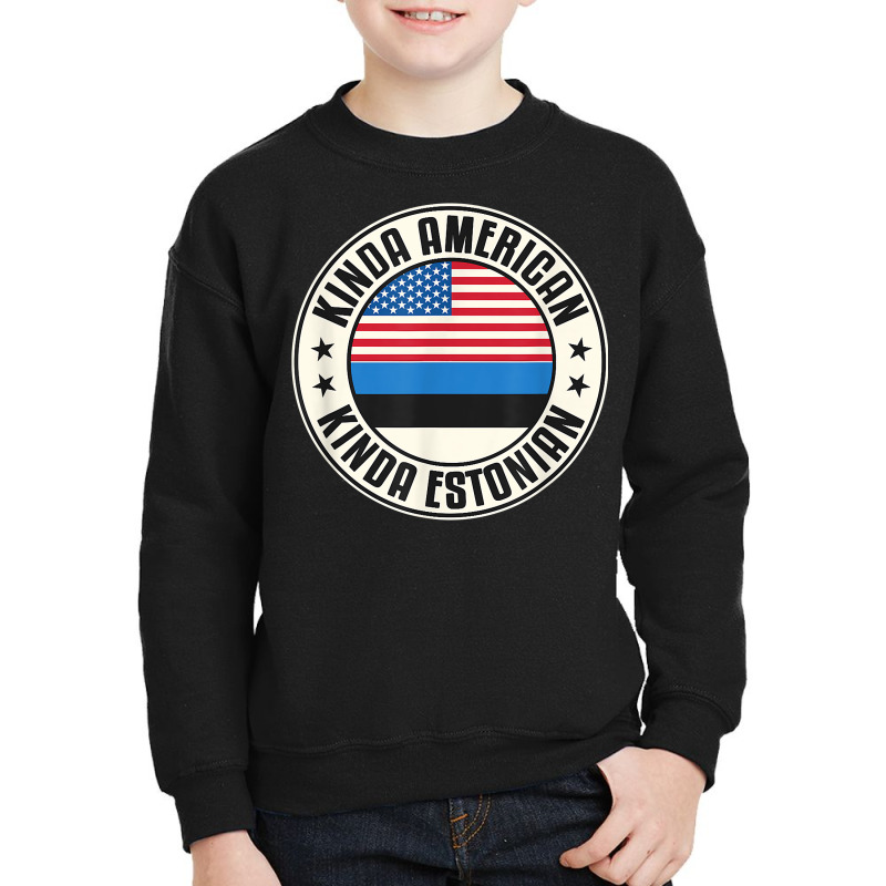 Dual Citizenship American Estonian Estonia Usa Flag Eesti T Shirt Youth Sweatshirt | Artistshot