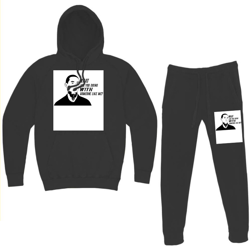 What Are You Doing With Someone Like Me Funny Manny Design Montana Act Hoodie & Jogger Set | Artistshot