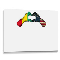 Guinea American Usa Flag   Usa Guinean Heart T Shirt Metal Print Horizontal | Artistshot