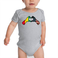 Guinea American Usa Flag   Usa Guinean Heart T Shirt Baby Bodysuit | Artistshot