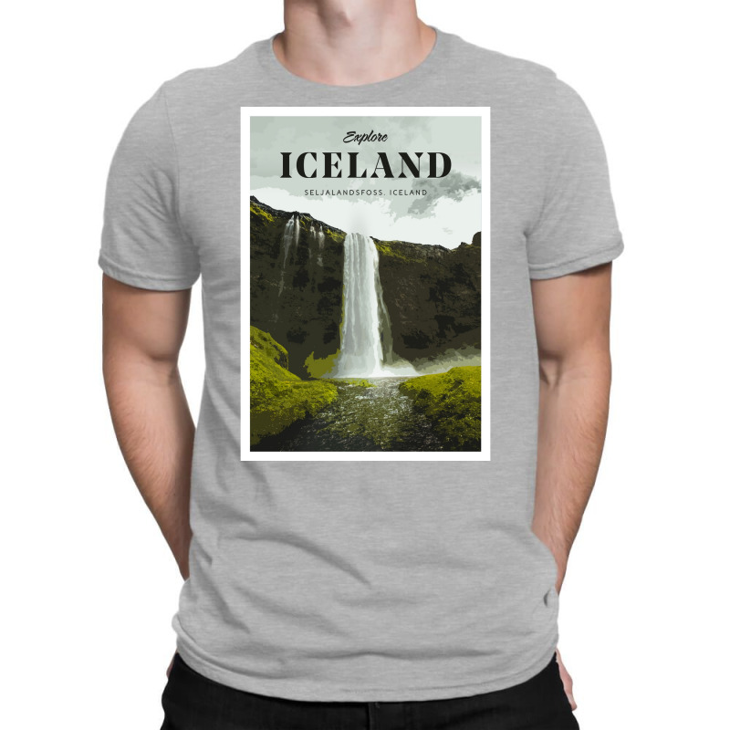 Visit Iceland  Yellow Green Aesthetic T-shirt | Artistshot