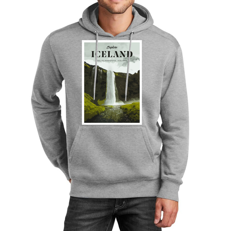 Visit Iceland  Yellow Green Aesthetic Unisex Hoodie | Artistshot