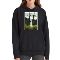 Visit Iceland  Yellow Green Aesthetic Vintage Hoodie | Artistshot