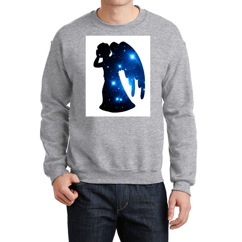 Weeping Angel Galaxy Poster Love Crewneck Sweatshirt by ferrarperishc | Artistshot