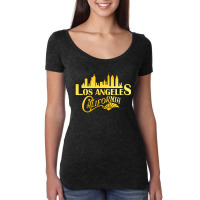 Los Angeles City Skyline Women's Triblend Scoop T-shirt | Artistshot