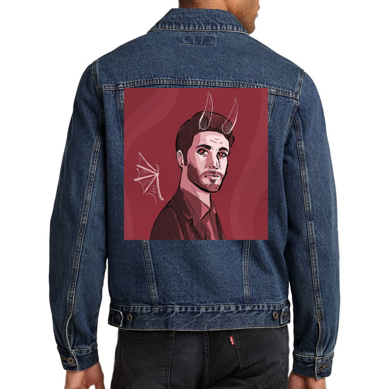 Tv Show In Red Poster Funny Men Denim Jacket by sivelslebeckl | Artistshot