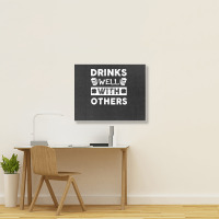 St Patricks Day Drinks Well With Others T  Shirt St Patricks Day Drink Landscape Canvas Print | Artistshot