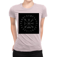 Path Guide Vegvsir Elder Futhark Runes  Girl 80s Ladies Fitted T-shirt | Artistshot