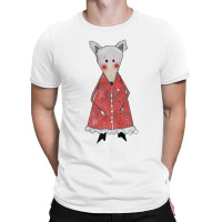 Cute Sad Shy Mouse Character With Red Dress Outfit T-shirt | Artistshot