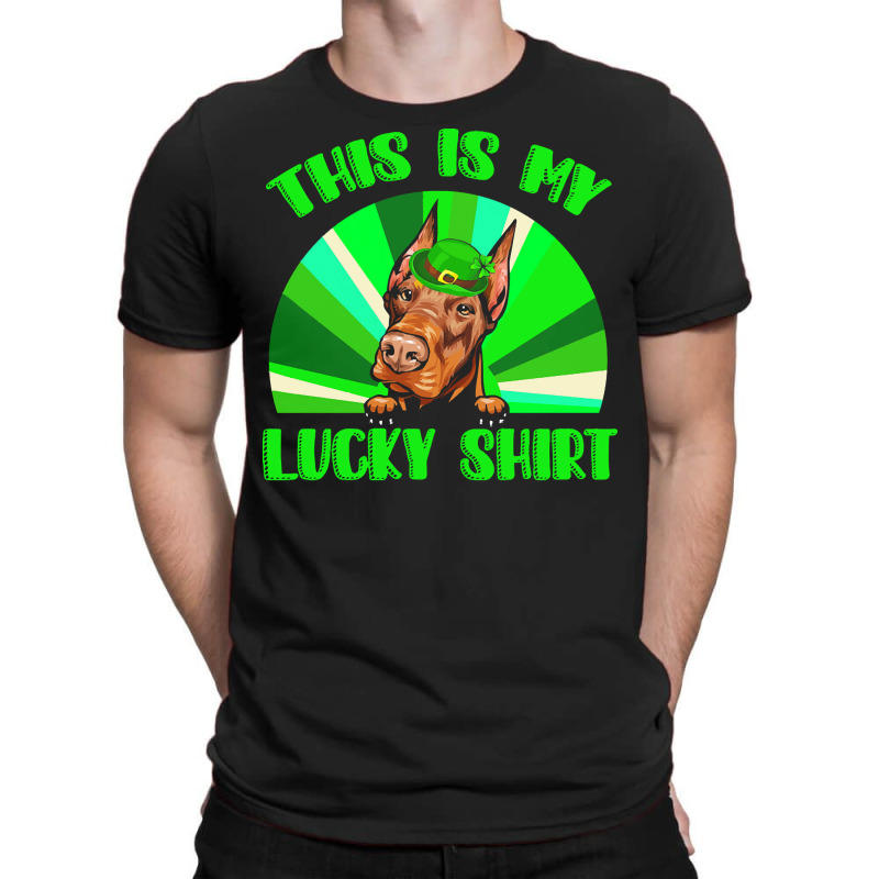 St Patricks Day Gift T  Shirt Doberman Leprechaun St Patricks Day Dog T-shirt | Artistshot