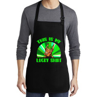 St Patricks Day Gift T  Shirt Doberman Leprechaun St Patricks Day Dog Medium-length Apron | Artistshot