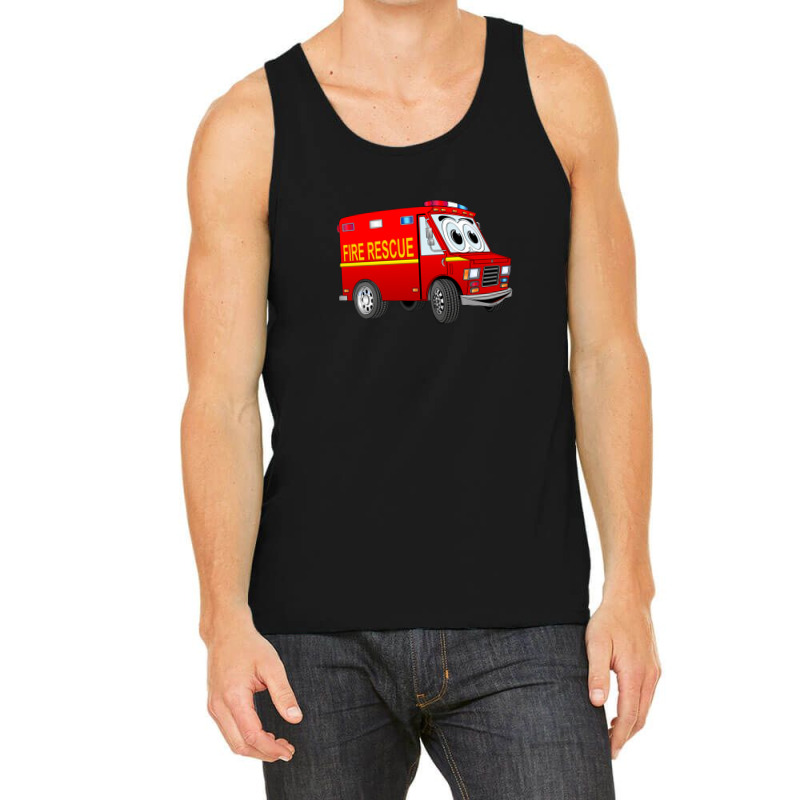 Fire Rescue Mini Van Cartoon Tank Top by JenniferJones | Artistshot