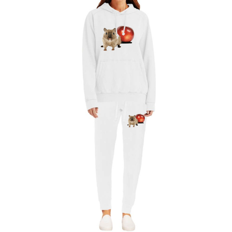 Hamster And Apple Hoodie & Jogger Set | Artistshot