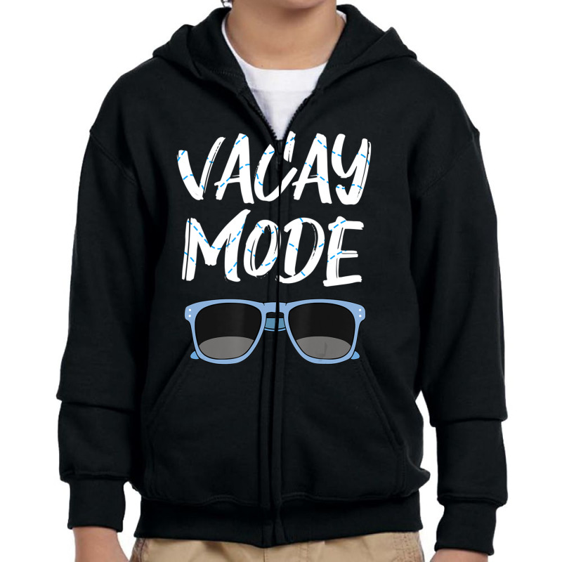 Limited Edition Vacay Mode Sunglasses Simmer Beach Island Youth Zipper Hoodie | Artistshot