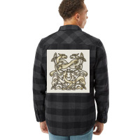 Viking Ornemental Norse Art 4 Horses Dogs With Odin Mask Grunge Metall Flannel Shirt | Artistshot