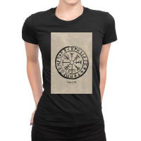 Vegvsir Viking Compass Vintage Black  Love Ladies Fitted T-shirt | Artistshot