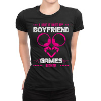 Trending Gamer Girlfriend Gaming Couple Matching Valentine's Day Ladies Fitted T-shirt | Artistshot