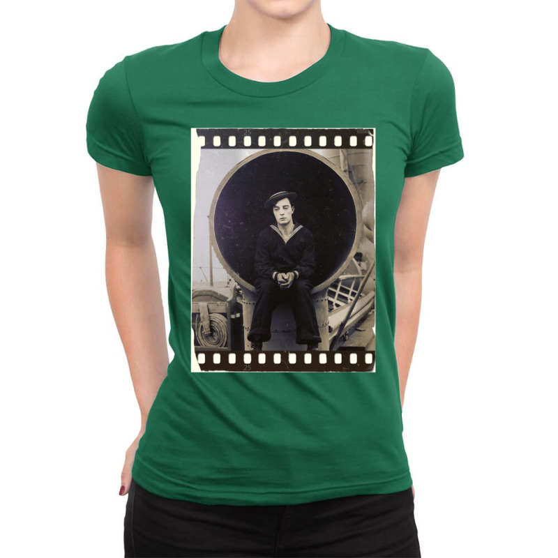 Buster Keaton  The Navigator  Film  D31 Classic Blue Hipster Ladies Fitted T-Shirt by abofrajnifaa | Artistshot