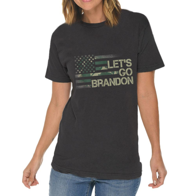 Limited Edition Let's Go Branson Brandon Camouflage Us Flag Vintage T-shirt | Artistshot