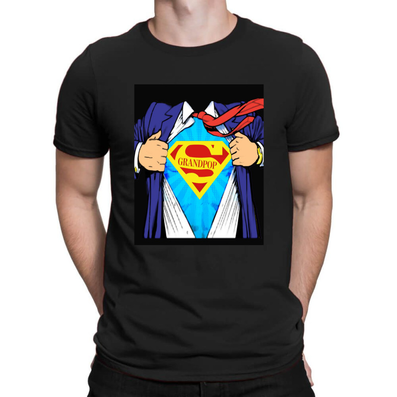 Grandpop Superhero Grandpa Ripped T-shirt | Artistshot