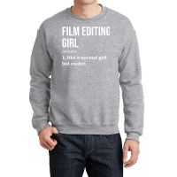 Film Editing Girl Funny Saying For Women Classic Red Retro Crewneck Sweatshirt | Artistshot