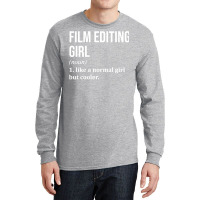 Film Editing Girl Funny Saying For Women Classic Red Retro Long Sleeve Shirts | Artistshot