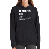 Film Editing Girl Funny Saying For Women Classic Red Retro Vintage Hoodie | Artistshot