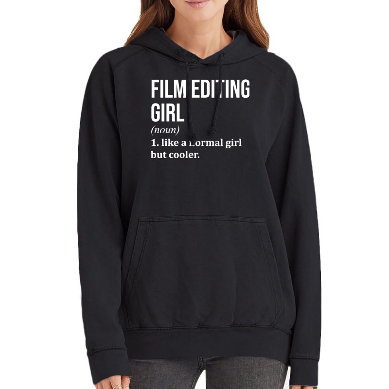 Film Editing Girl Funny Saying For Women Classic Red Retro Vintage Hoodie by ngankooranosi | Artistshot