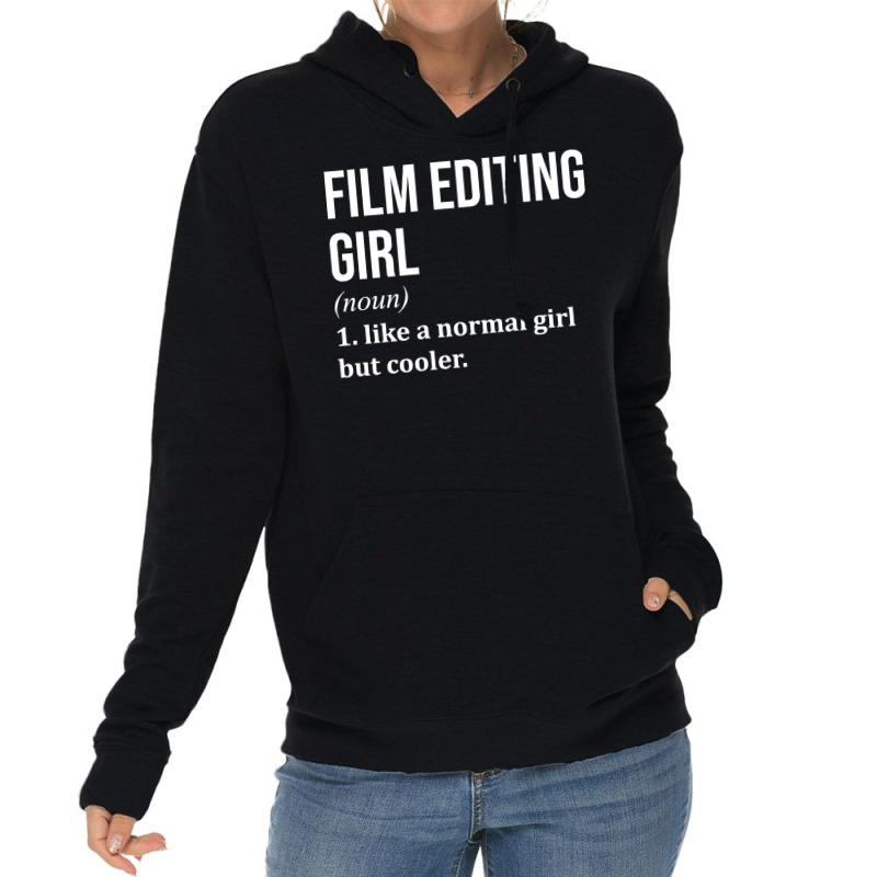 Film Editing Girl Funny Saying For Women Classic Red Retro Lightweight Hoodie by ngankooranosi | Artistshot